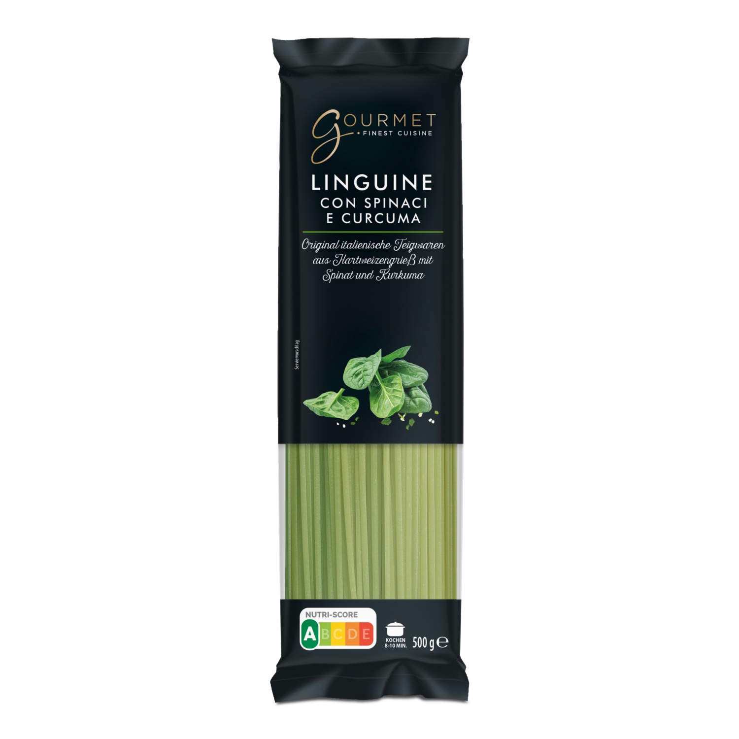 GOURMET Linguine aromatizzate agli spinaci e curcuma