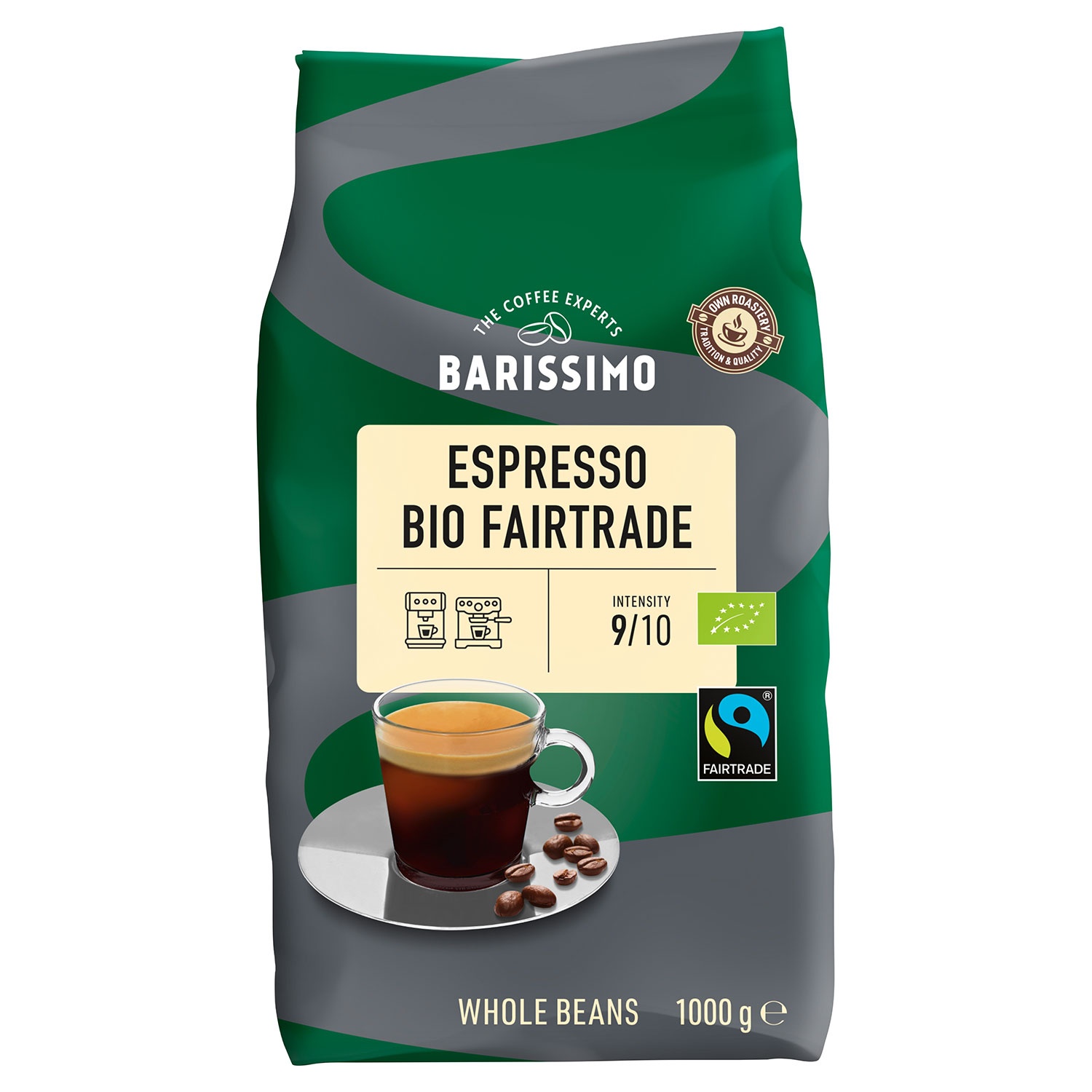 BARISSIMO BioFairtrade Espresso oder CaffèCrema 1 kg ALDI SÜD