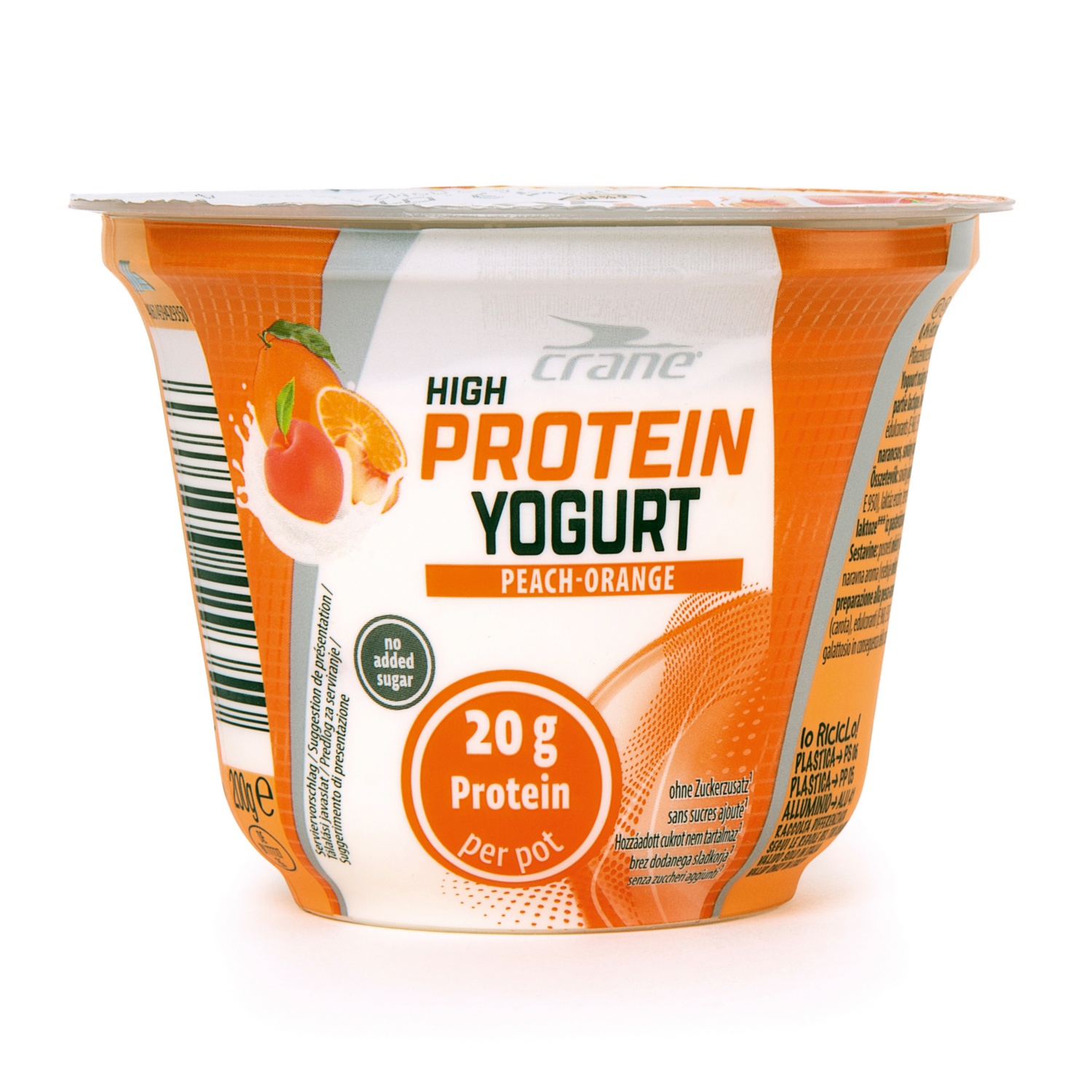 CRANE Proteinjoghurt, Pfirsich-Orange