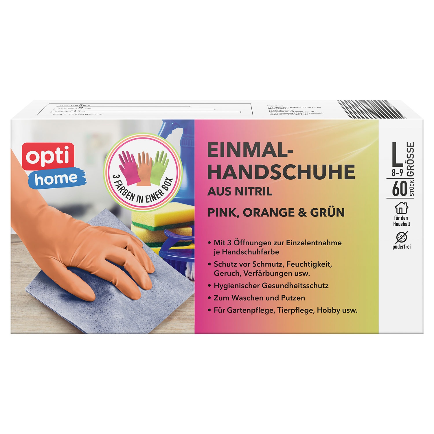 OPTIHOME Einmalhandschuhe aus Nitril ALDI SÜD