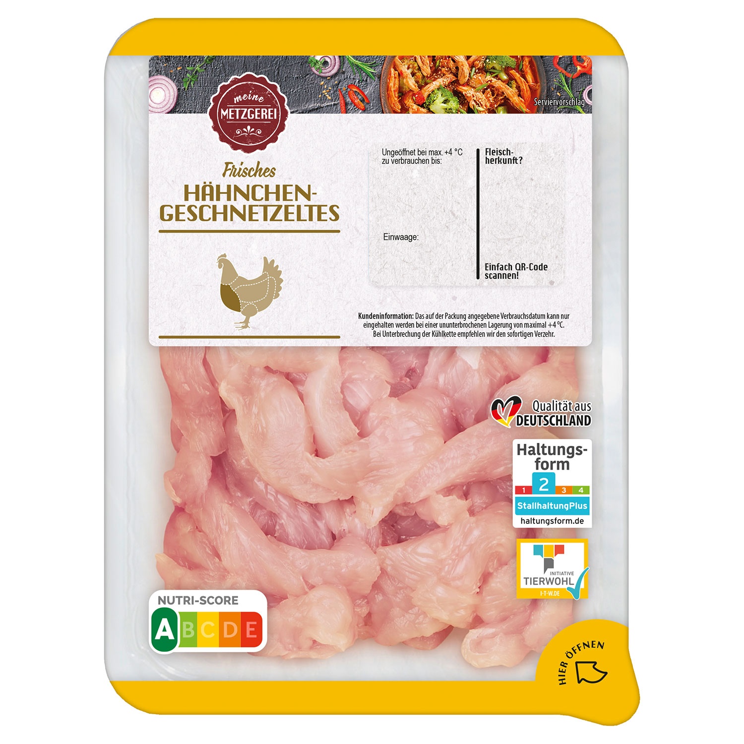 MEINE METZGEREI Frisches Hähnchen-Geschnetzeltes 400 g | ALDI SÜD