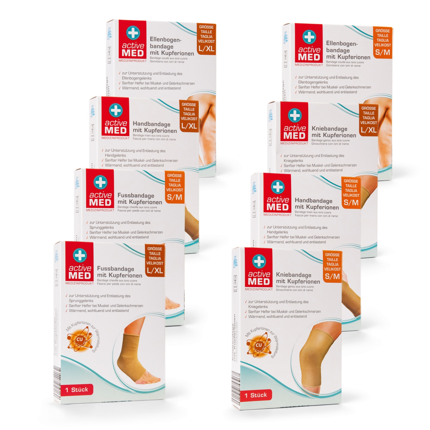 ACTIVE MED Bandagen mit Kupferionen