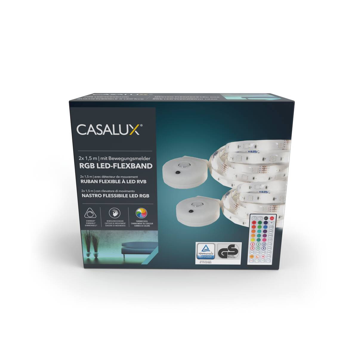 CASALUX RGB-LED-trak s senzorjem gibanja