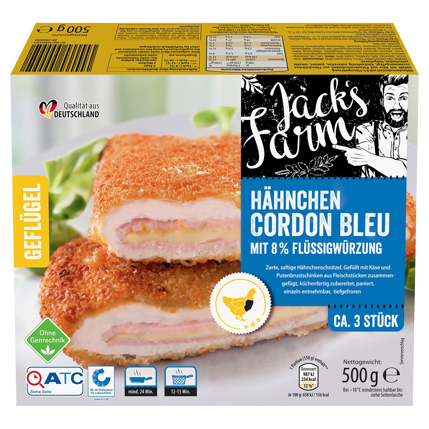 JACK'S FARM Hähnchen Cordon Bleu 500 g