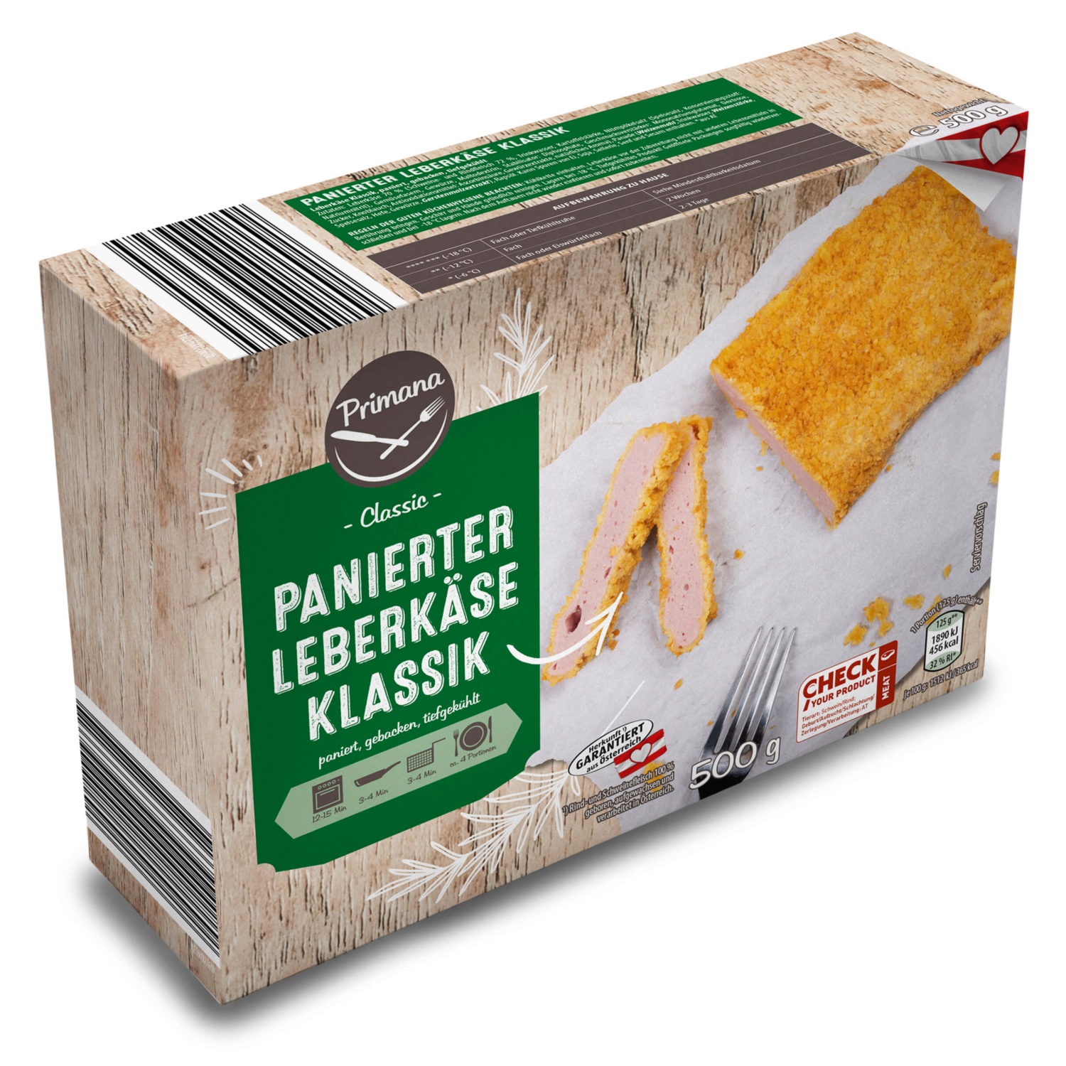 PRIMANA Panierter Leberkäse, Classic