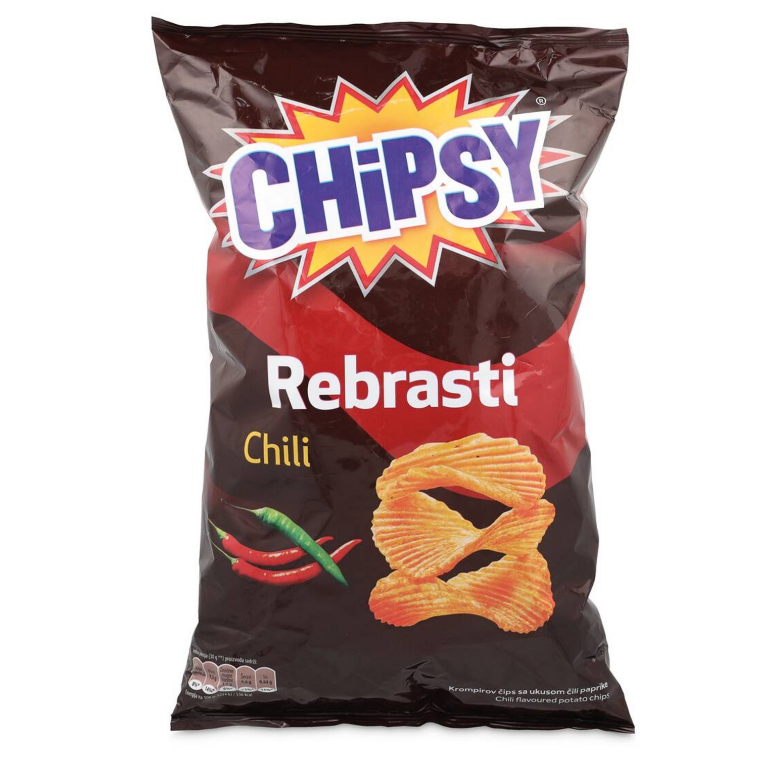 Chipsy čips, čili