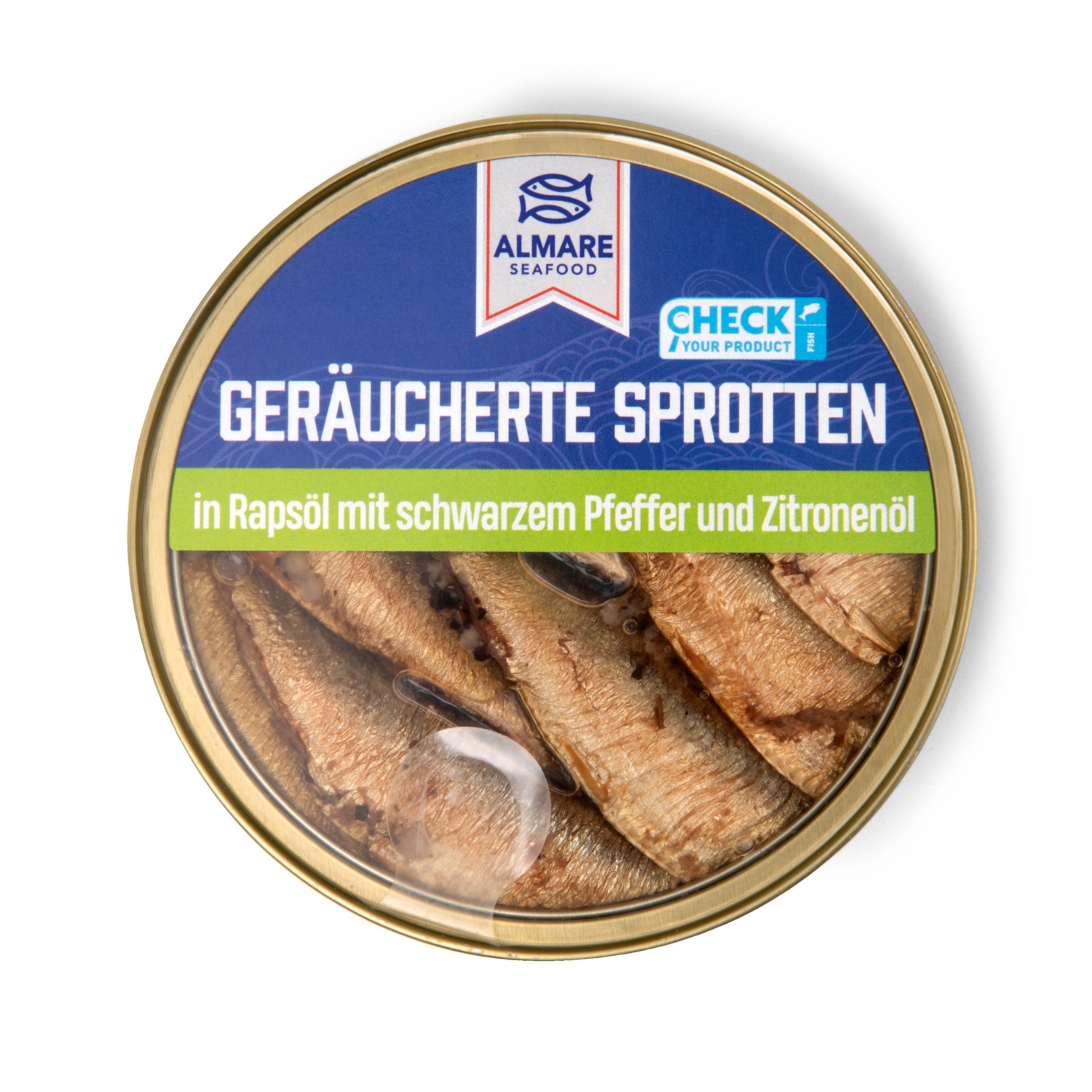 ALMARE SEAFOOD Geräucherte Sprotten, Pfeffer und Zitrone