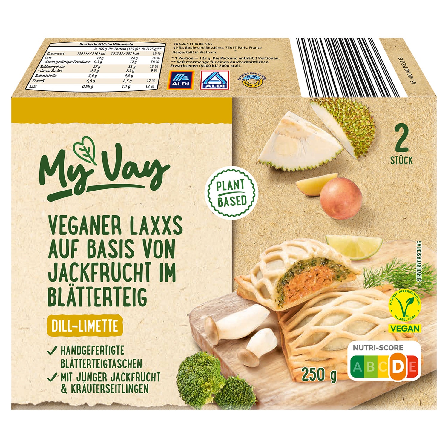 MY VAY Veganer Laxxs im Blätterteig 250 g