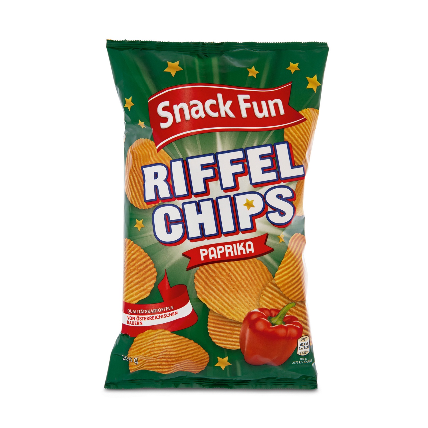 SNACK FUN Riffel Chips, Paprika HOFER