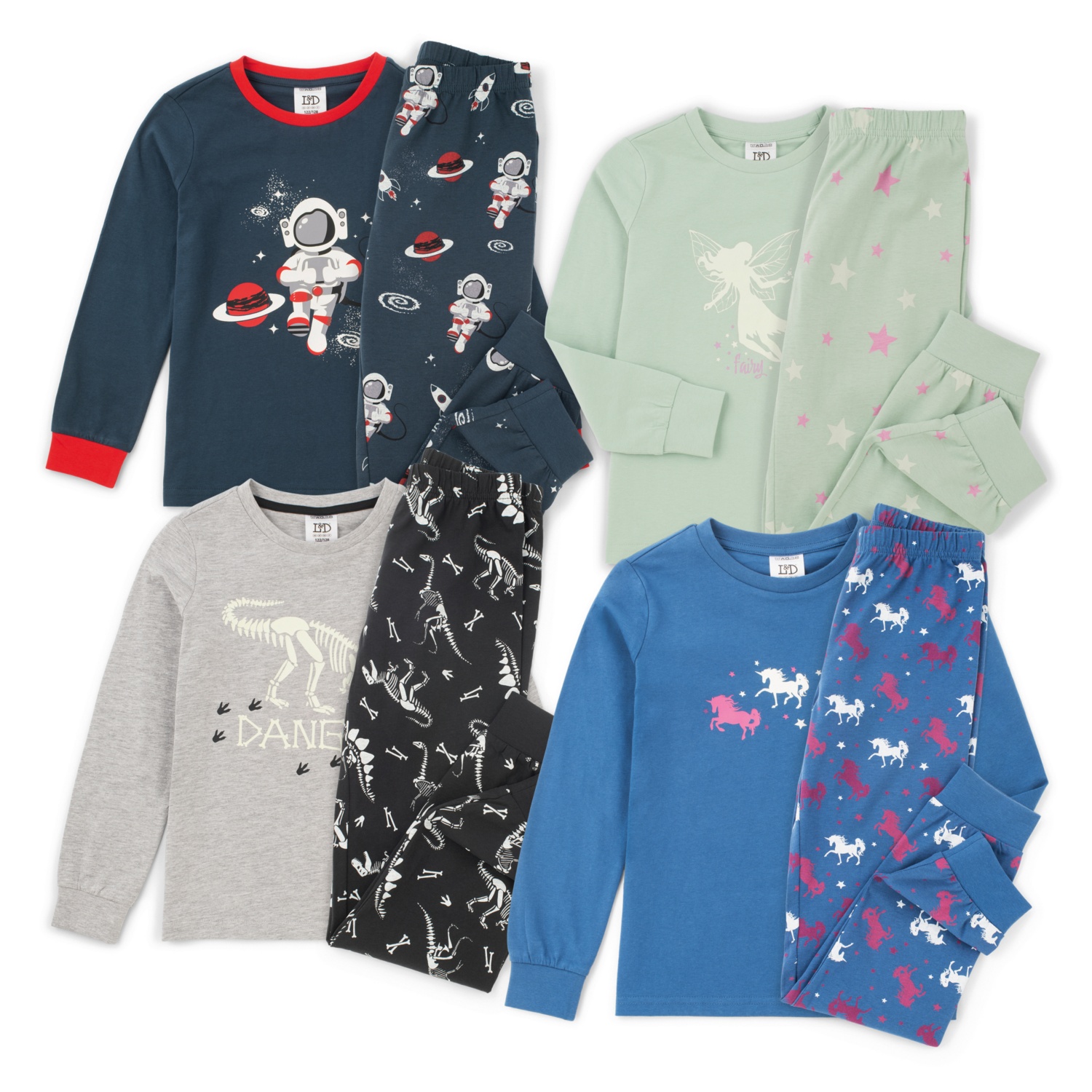 LILY & DAN Kinder-Winter-Pyjama