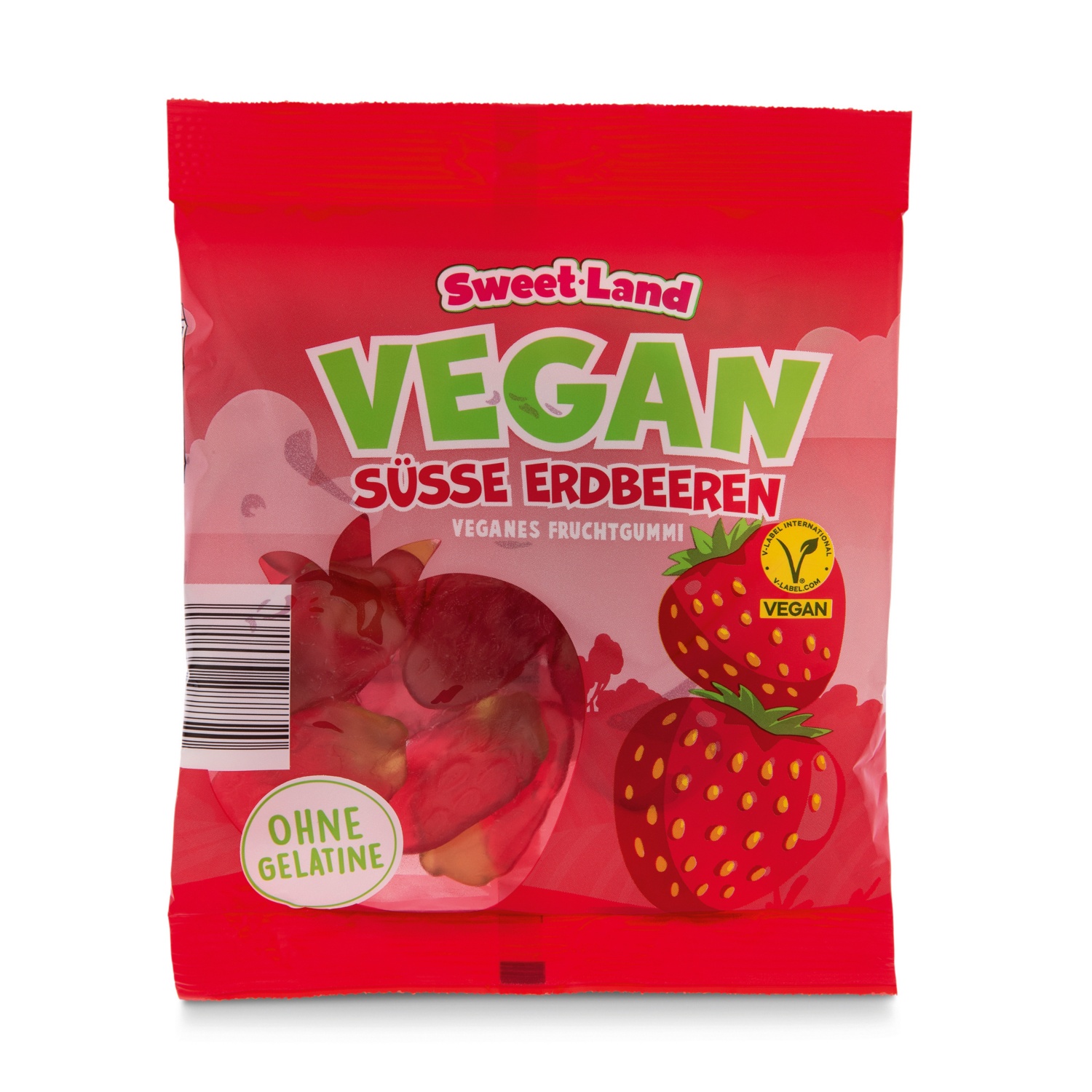 SWEET LAND, Vegane Fruchtgummi Kla, Geölte Erdbeeren | ALDI SUISSE