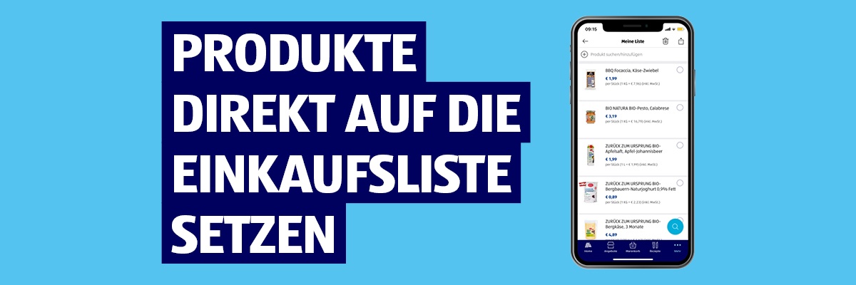 Individuelle Listen für den EInkauf in der Filiale