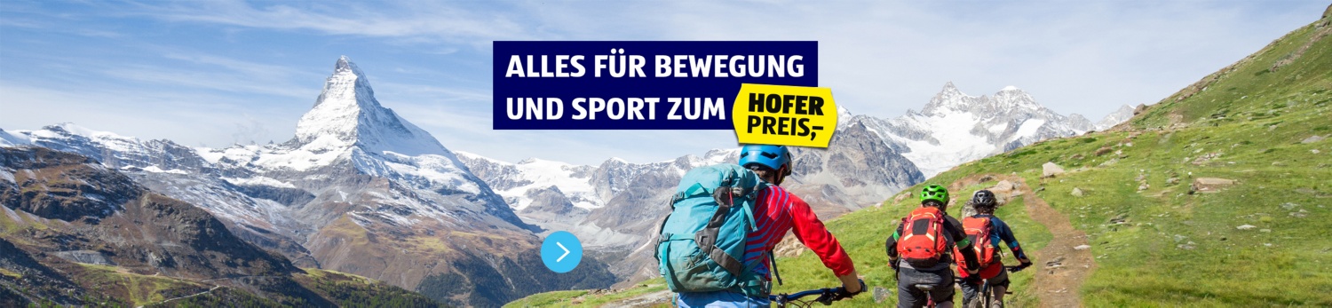 Alles für Bewegung und Sport zum HOFER Preis