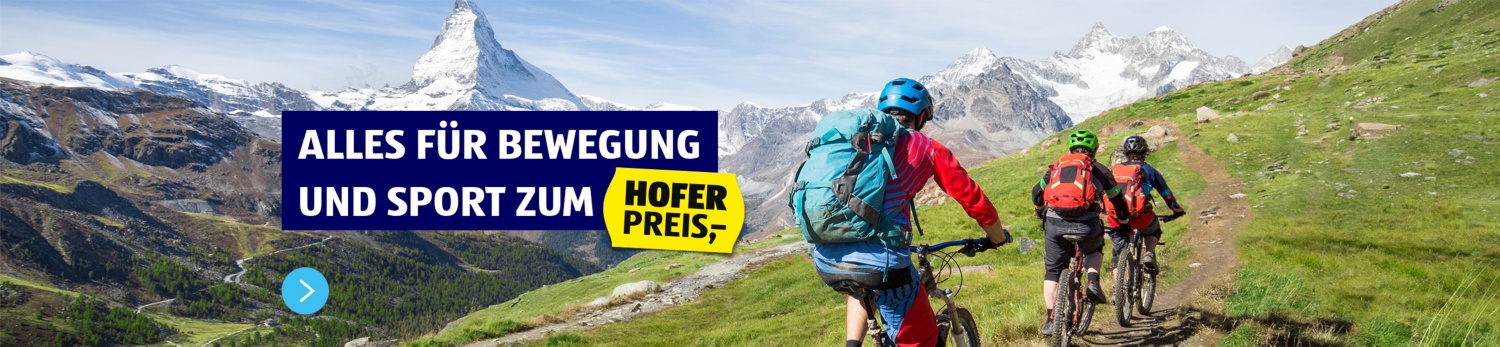Alles für Bewegung und Sport zum HOFER Preis