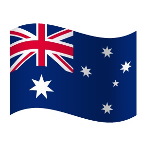 Symbol einer Australienflagge.