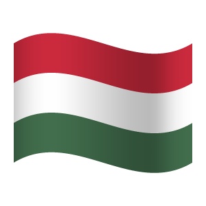 Symbol einer Ungarnflagge.