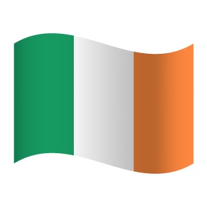 Symbol einer Irlandflagge.