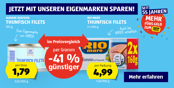 Jetzt mit unseren Eigenmarken sparen!