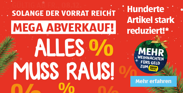 Mega Abverkauf! Alles muss raus! Hunderte Artikel start reduziert!*