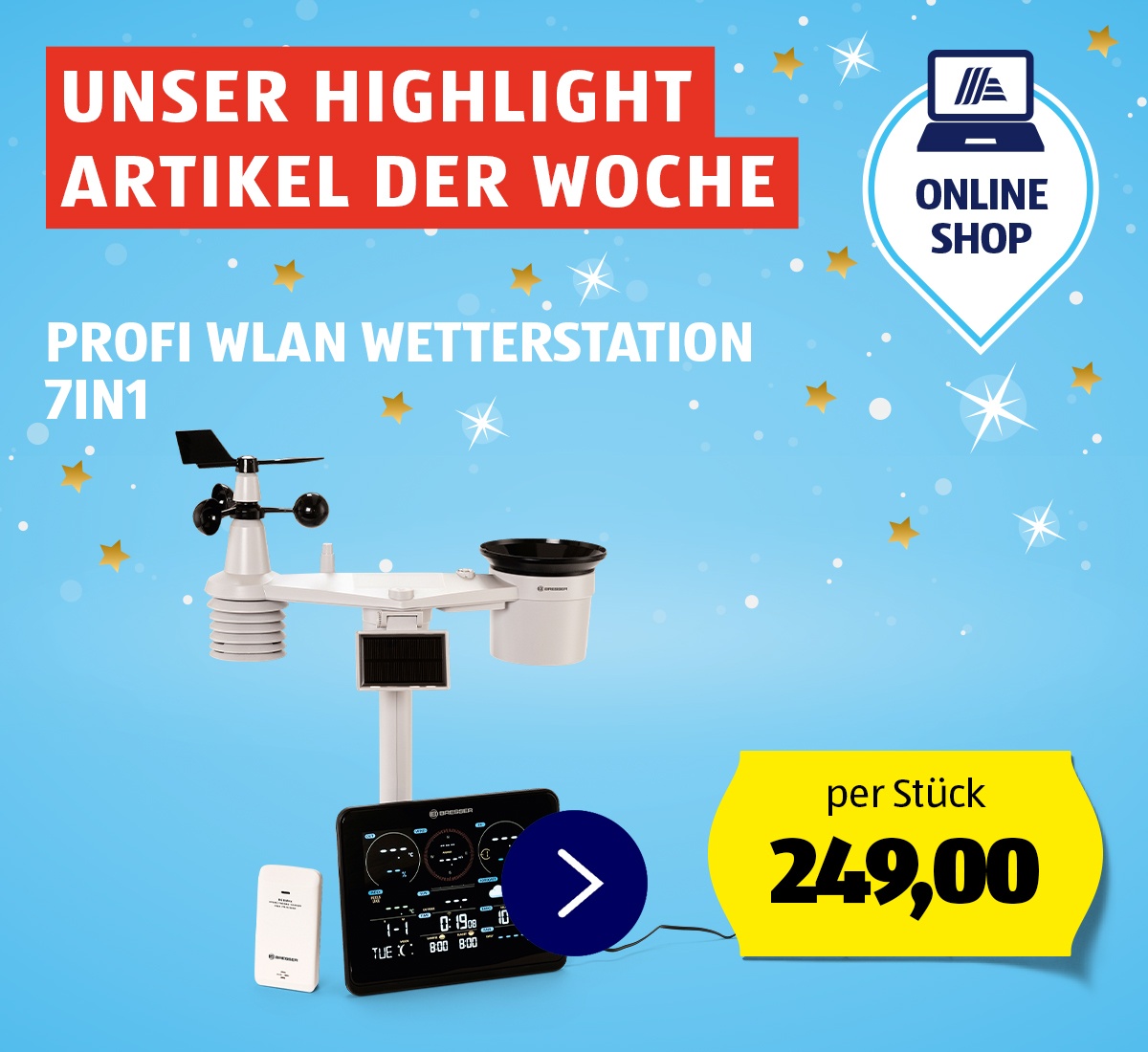 Profi WLAN Wetterstation 7in1 als Highlightartikel der Woche für 249,00 Euro pro Stück