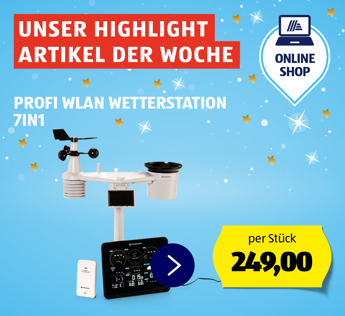 Profi WLAN Wetterstation 7in1 als Highlightartikel der Woche für 249,00 Euro pro Stück