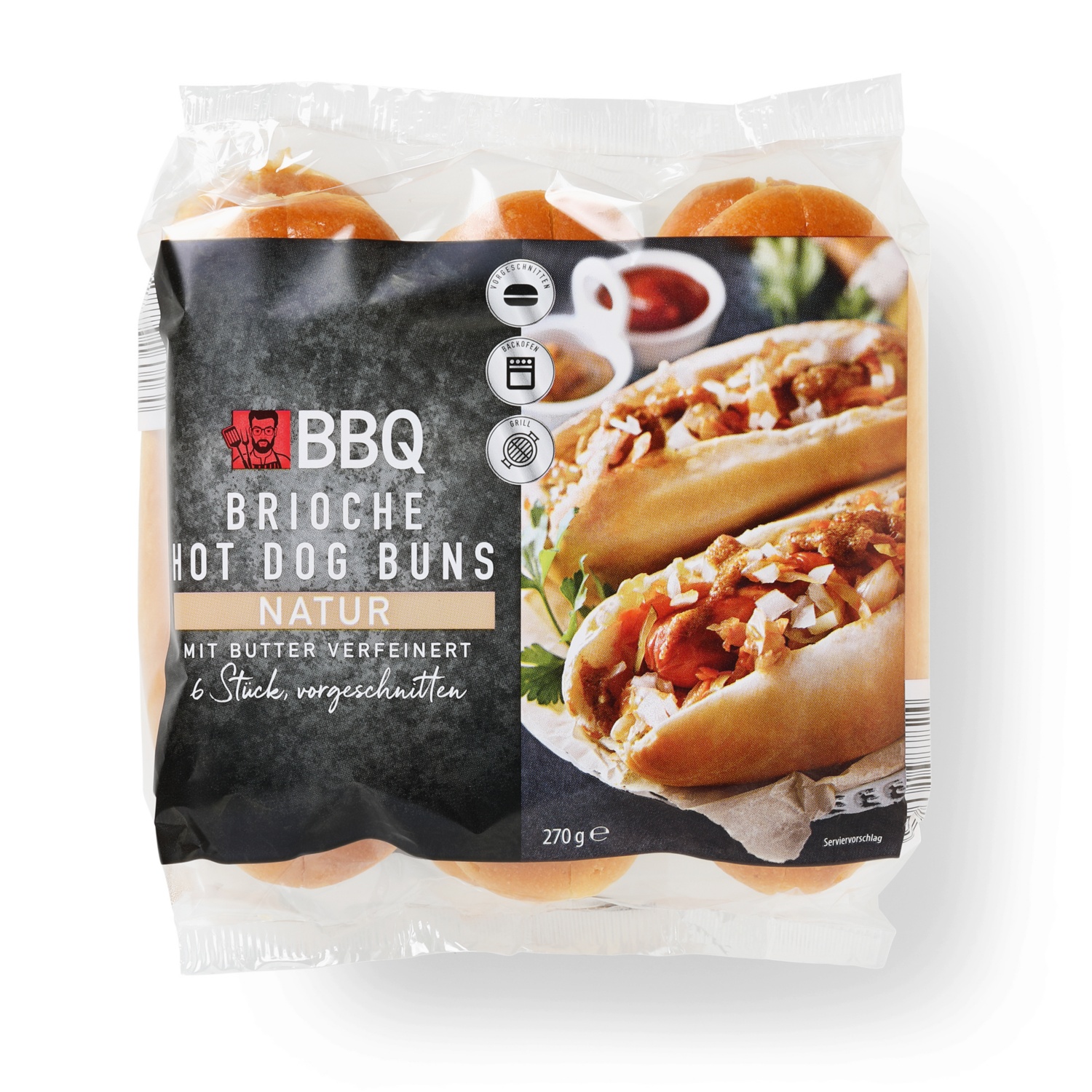 BBQ Brioche Hot Dog Buns