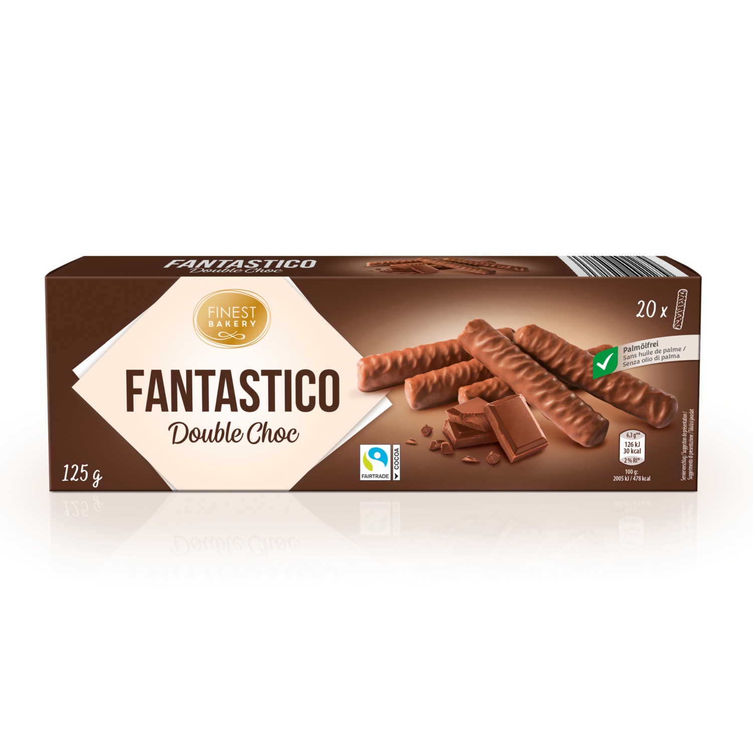 FINEST BAKERY Röllchen Fantastico, Double Chocolate
