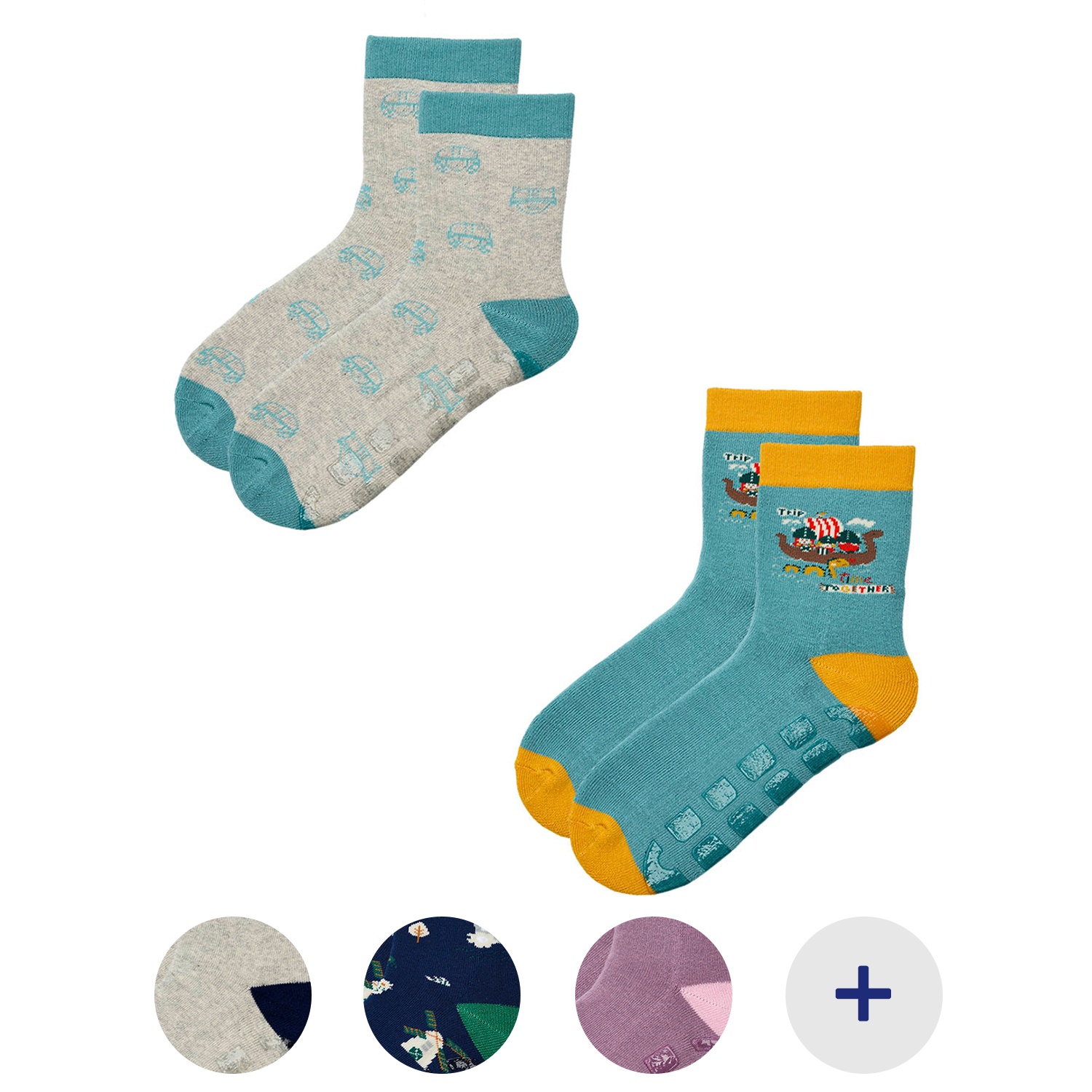 LILY & DAN Kinder Antirutsch-Socken, 2 Paar