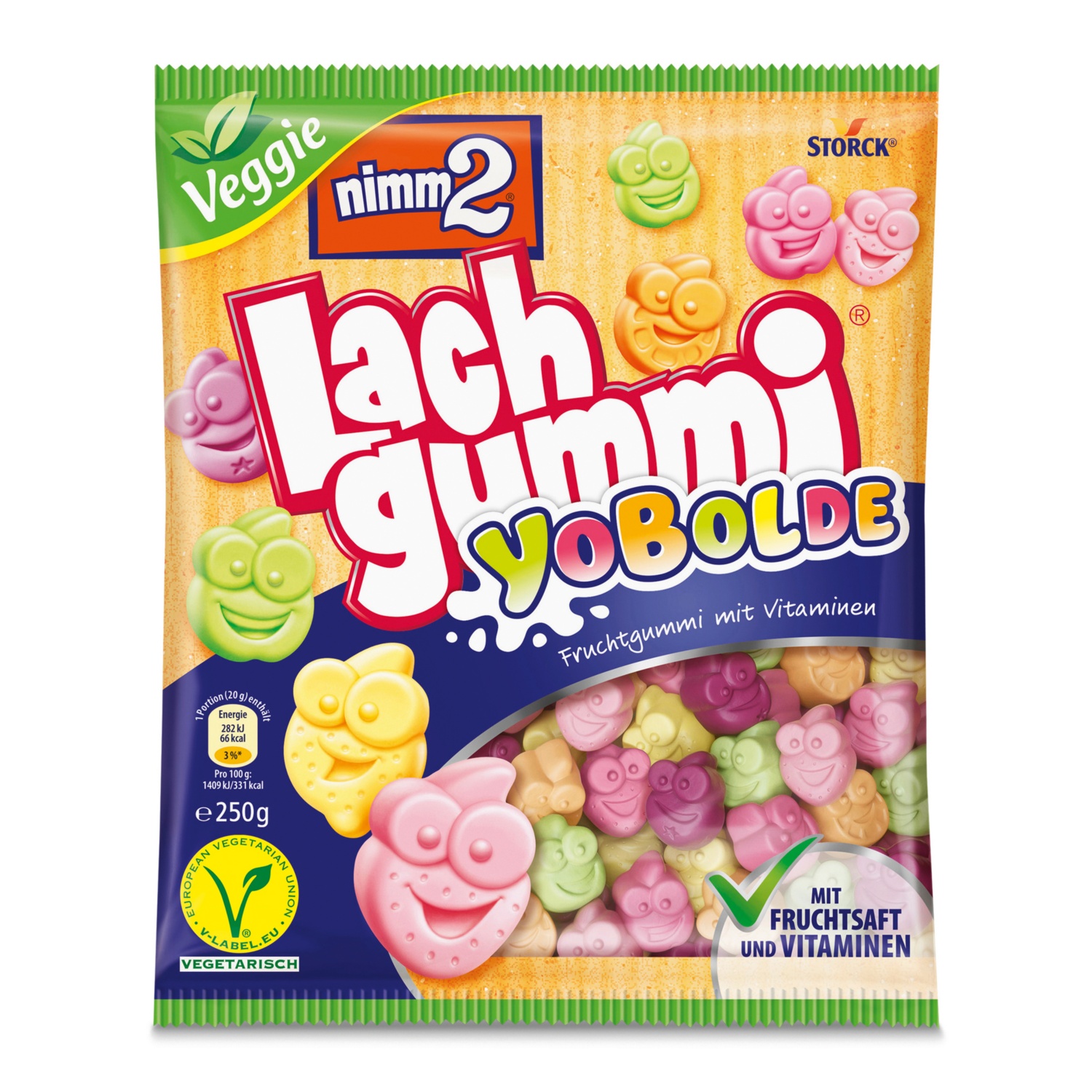 NIMM 2 Lachgummi Veggie, Yobolde