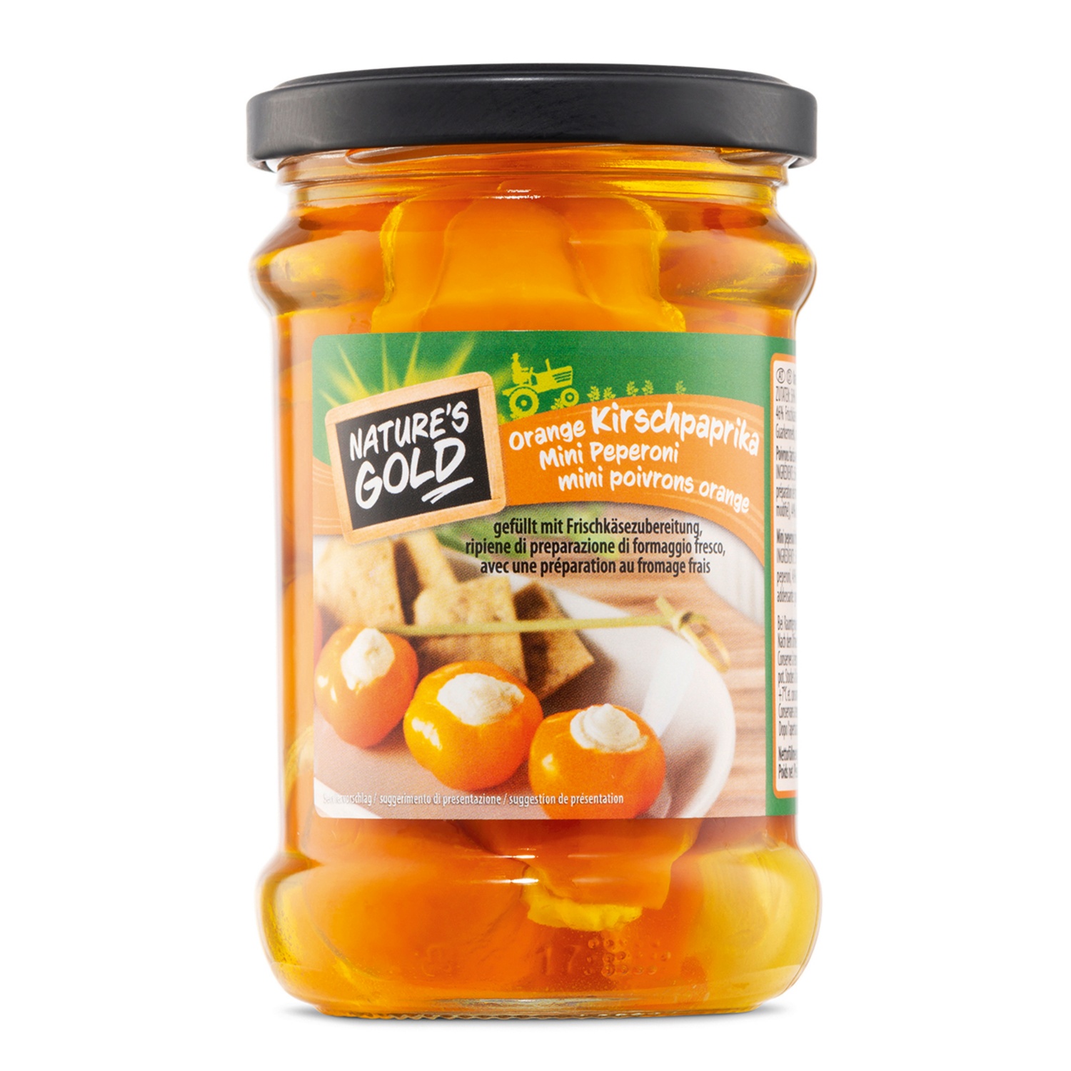 NATURE'S GOLD Antipasti au fromage frais, poivron-cerise orange