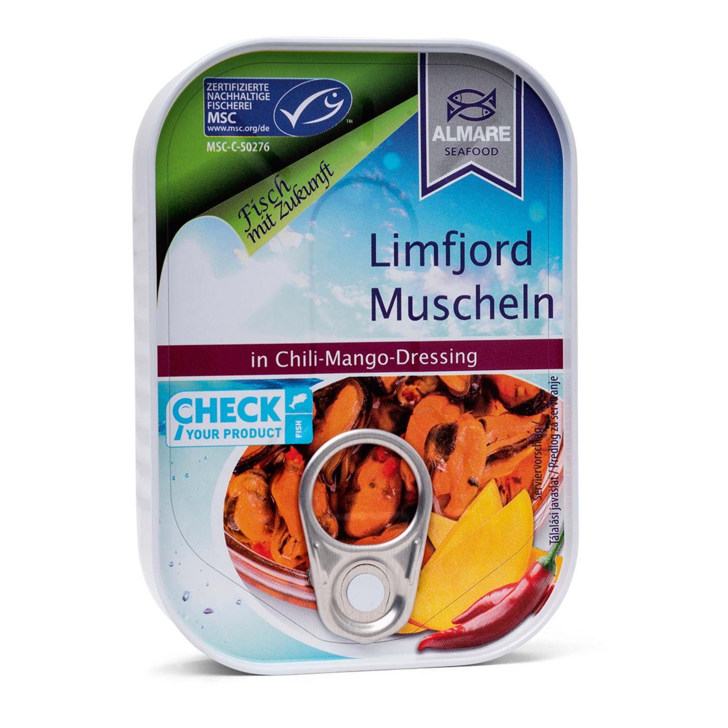 ALMARE SEAFOOD Dán tengeri kagyló, mangóschilis szószban, 110 g ALDI