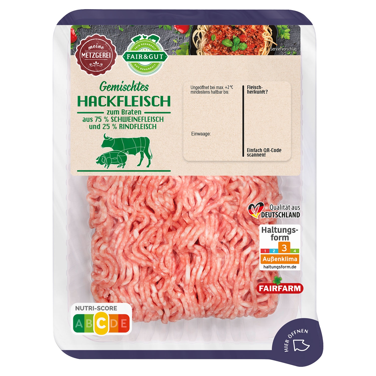 FAIR&GUT Hackfleisch gemischt 400 g ALDI SÜD