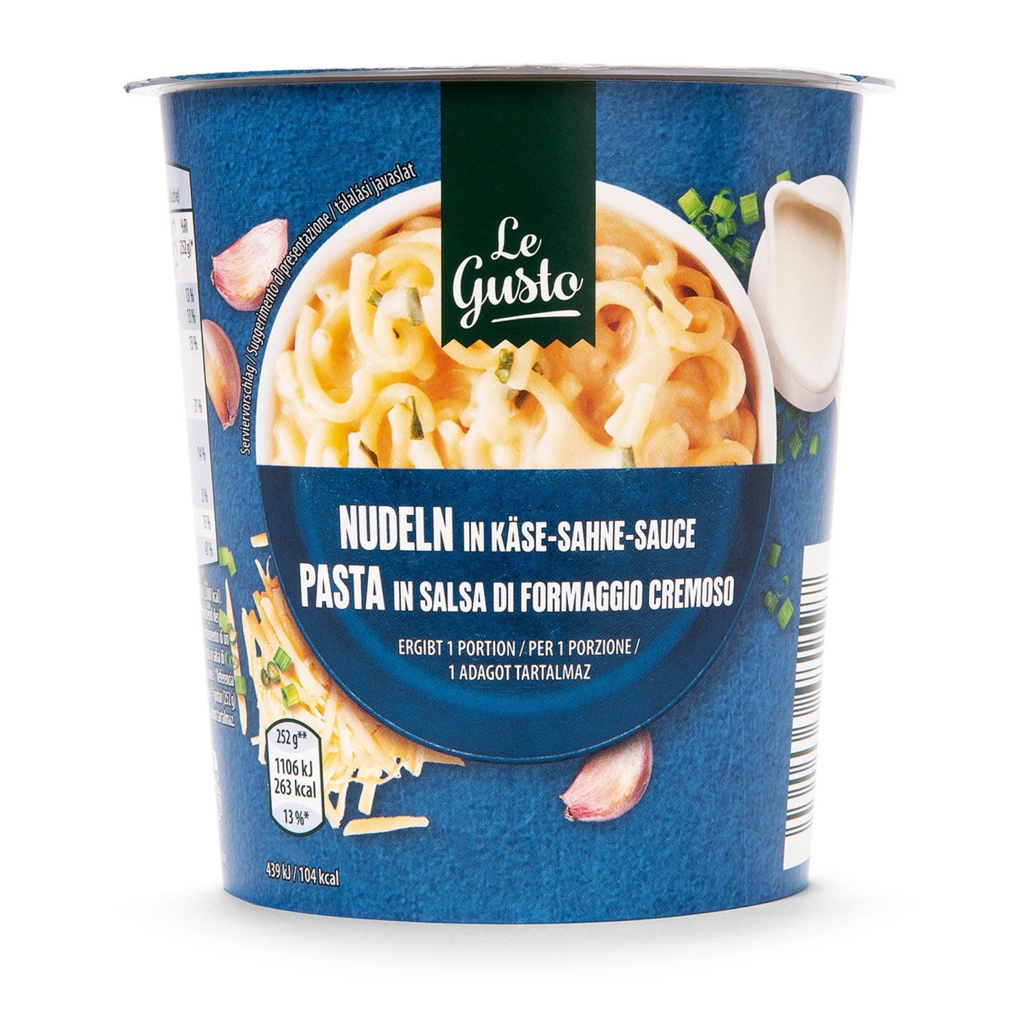 LE GUSTO Instant Bechergerichte, Käse-Sahne