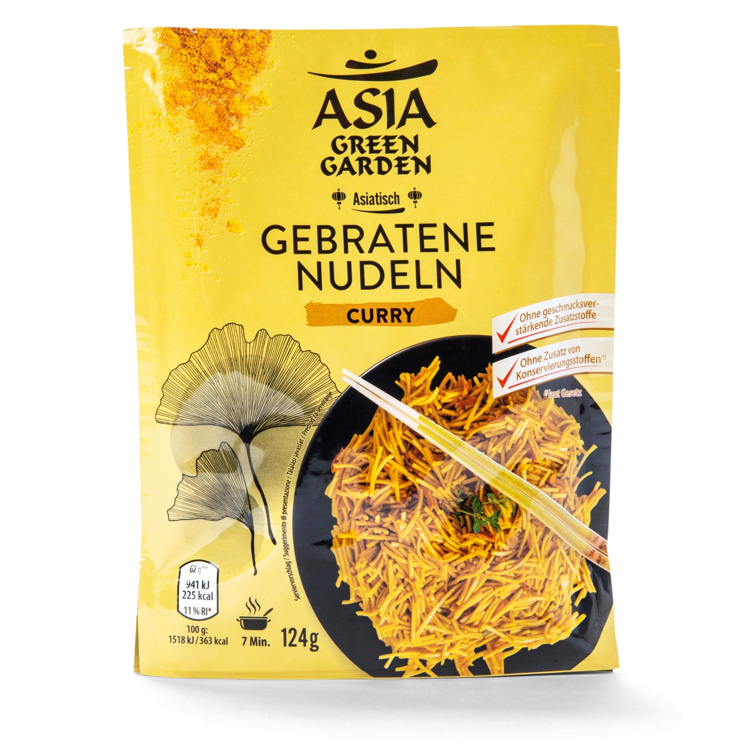 ASIA GREEN GARDEN Asia Fertiggerichte, gebratene Nudeln Curry