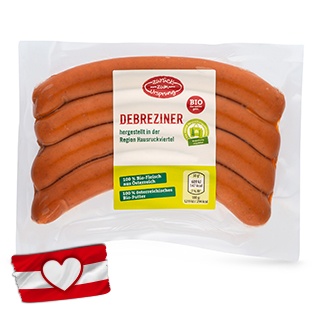ZURÜCK ZUM URSPRUNG BIO-Würstel, Debreziner