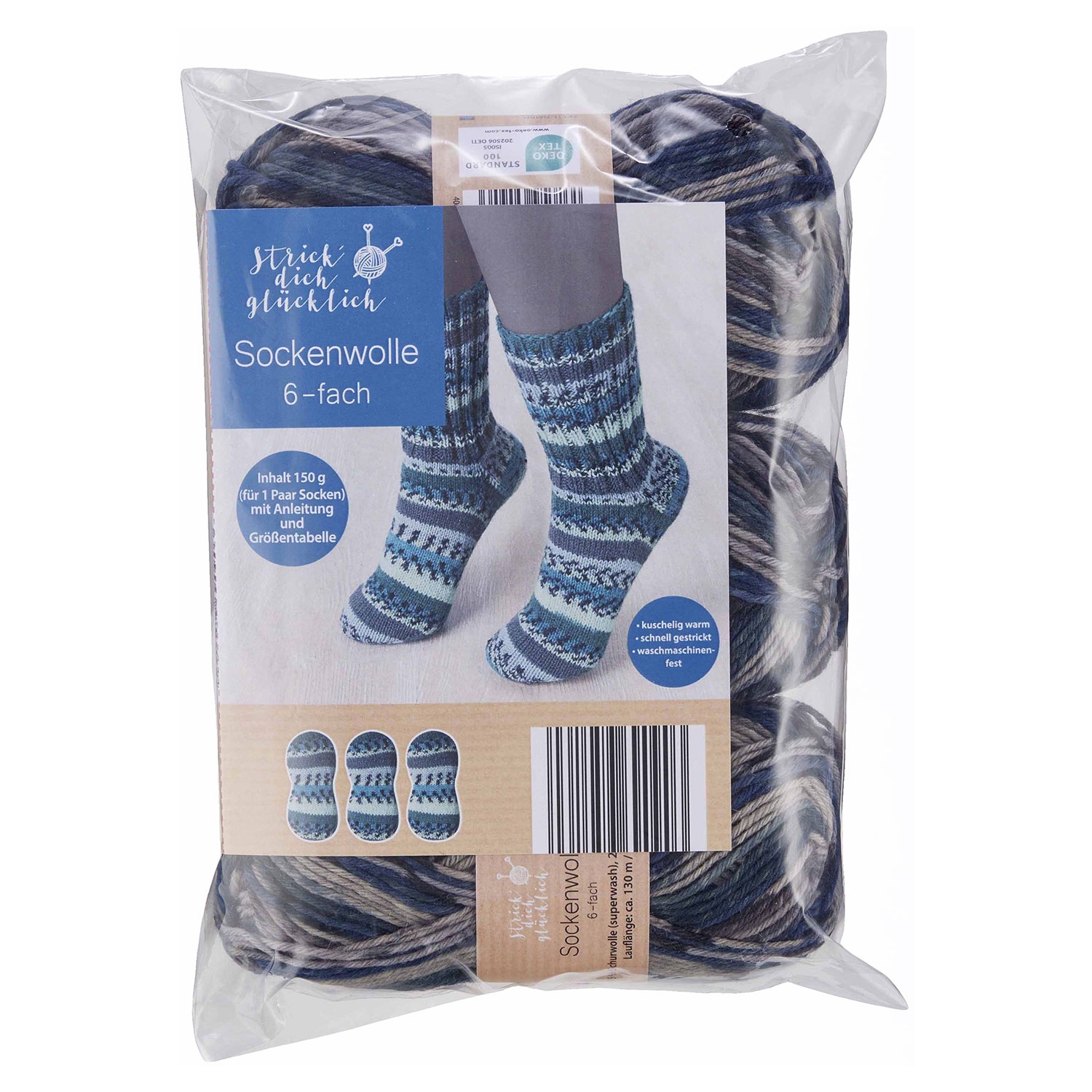 STRICK’ DICH GLÜCKLICH Sockenwolle 150 g ALDI SÜD
