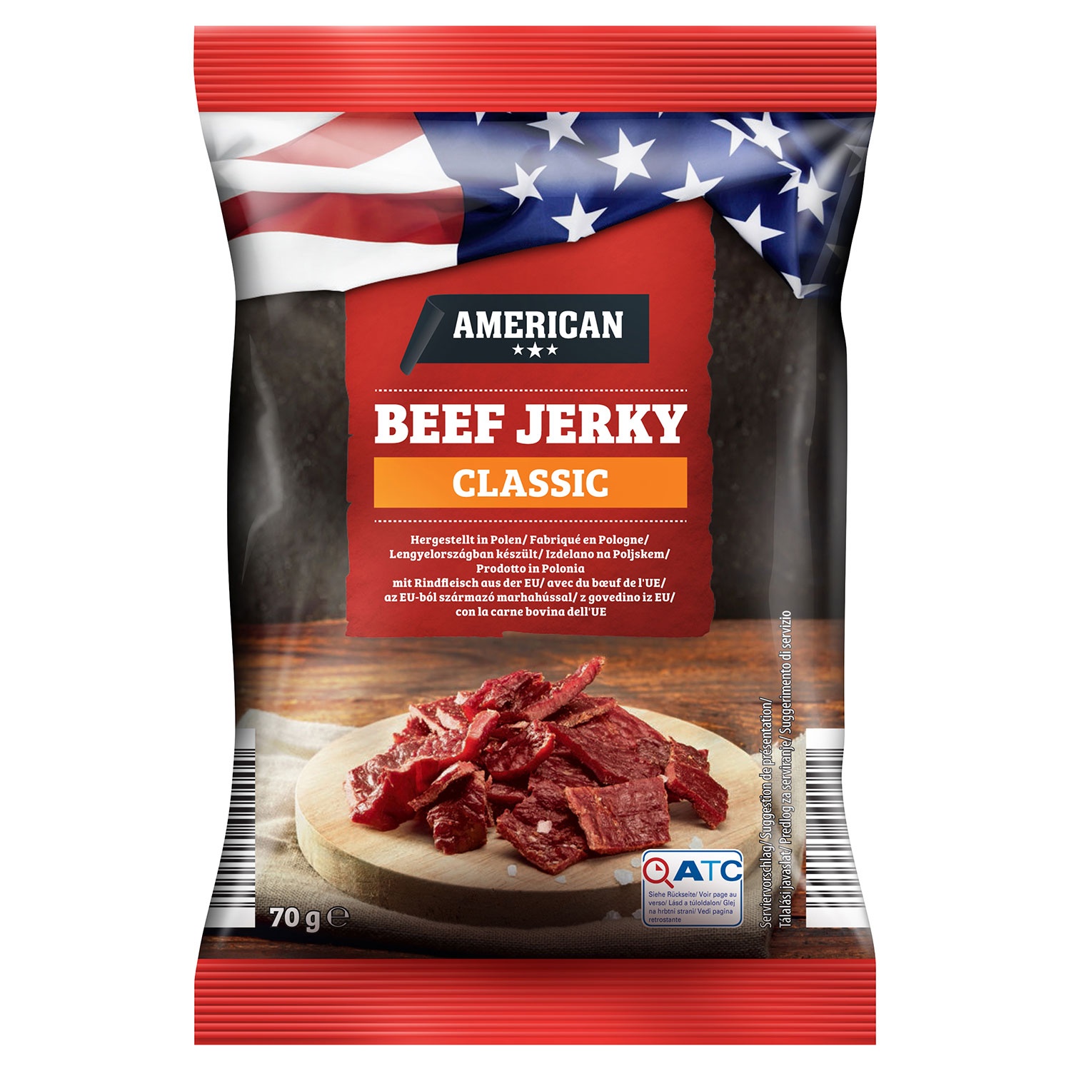 AMERICAN Beef oder Pork Jerky 70 g
