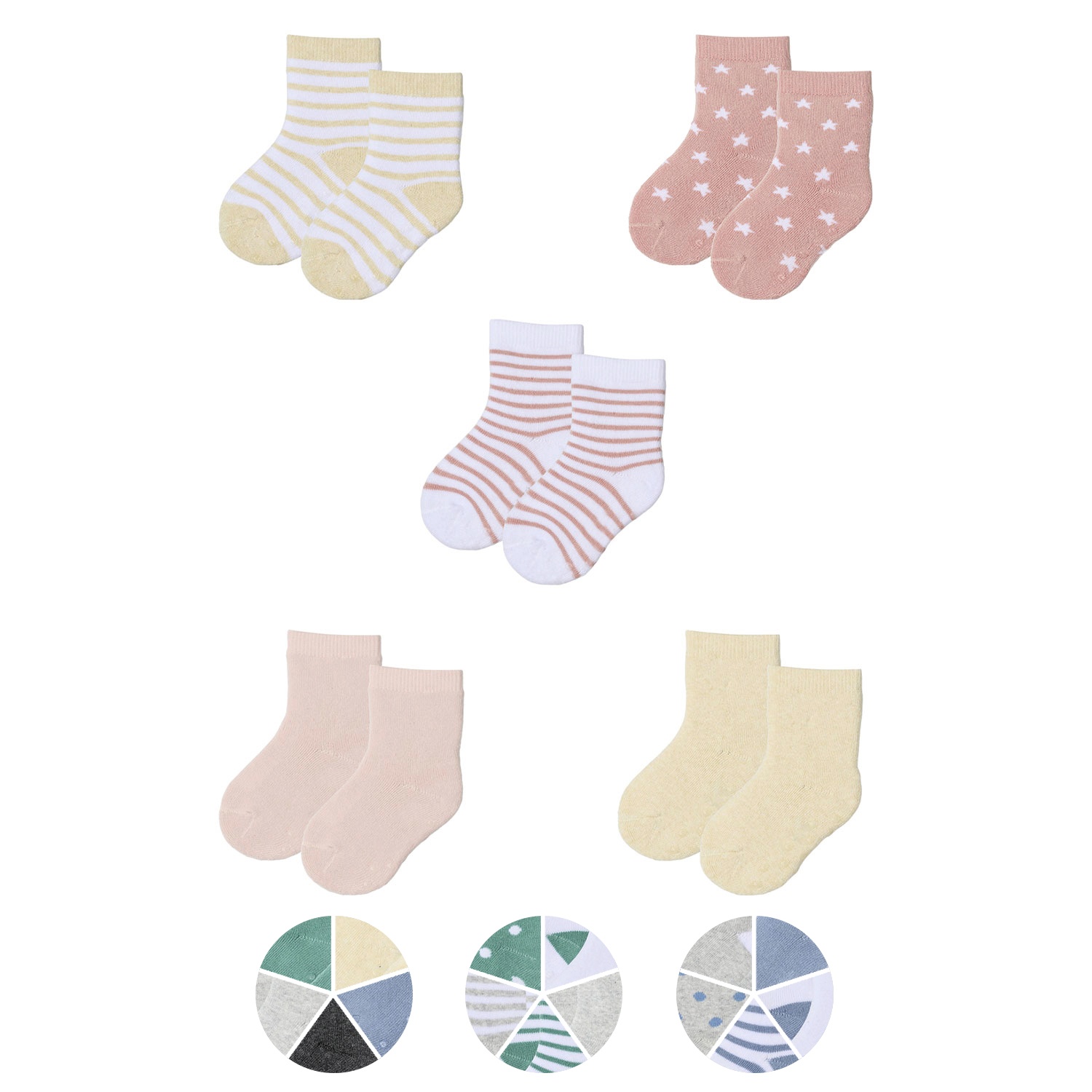 LILY & DAN Baby-Socken, 5 Paar