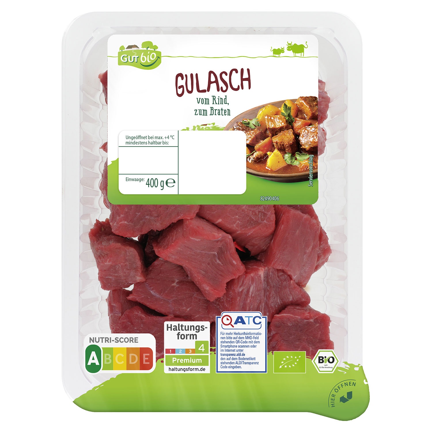 GUT BIO Bio-Rinder-Gulasch 400 g