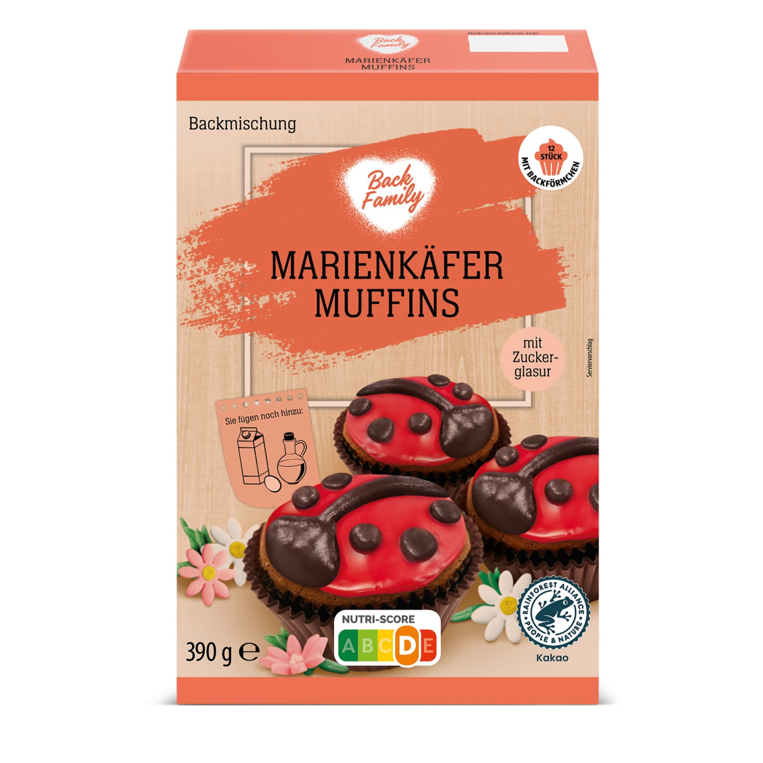 BACK FAMILY Motiv-Backmischungen, Marienkäfer Muffin | ALDI SUISSE