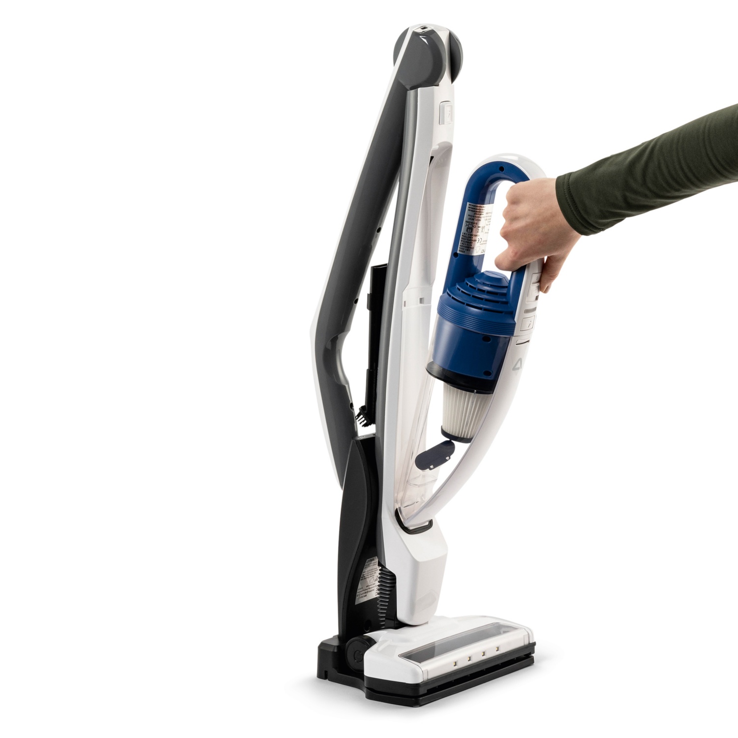 AMBIANO, 2in1 Staubsauger, Weiß/Blau HOFER