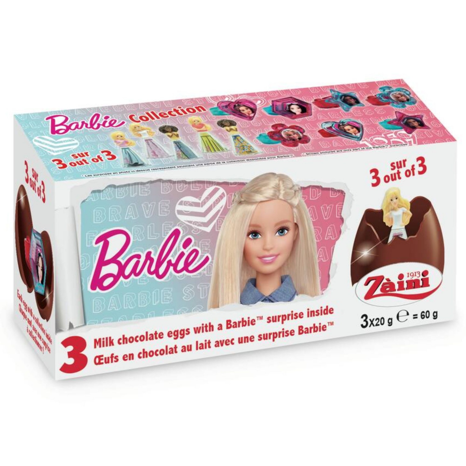 ZAINI Čokoladna jajčka s presenečenjem, Barbie