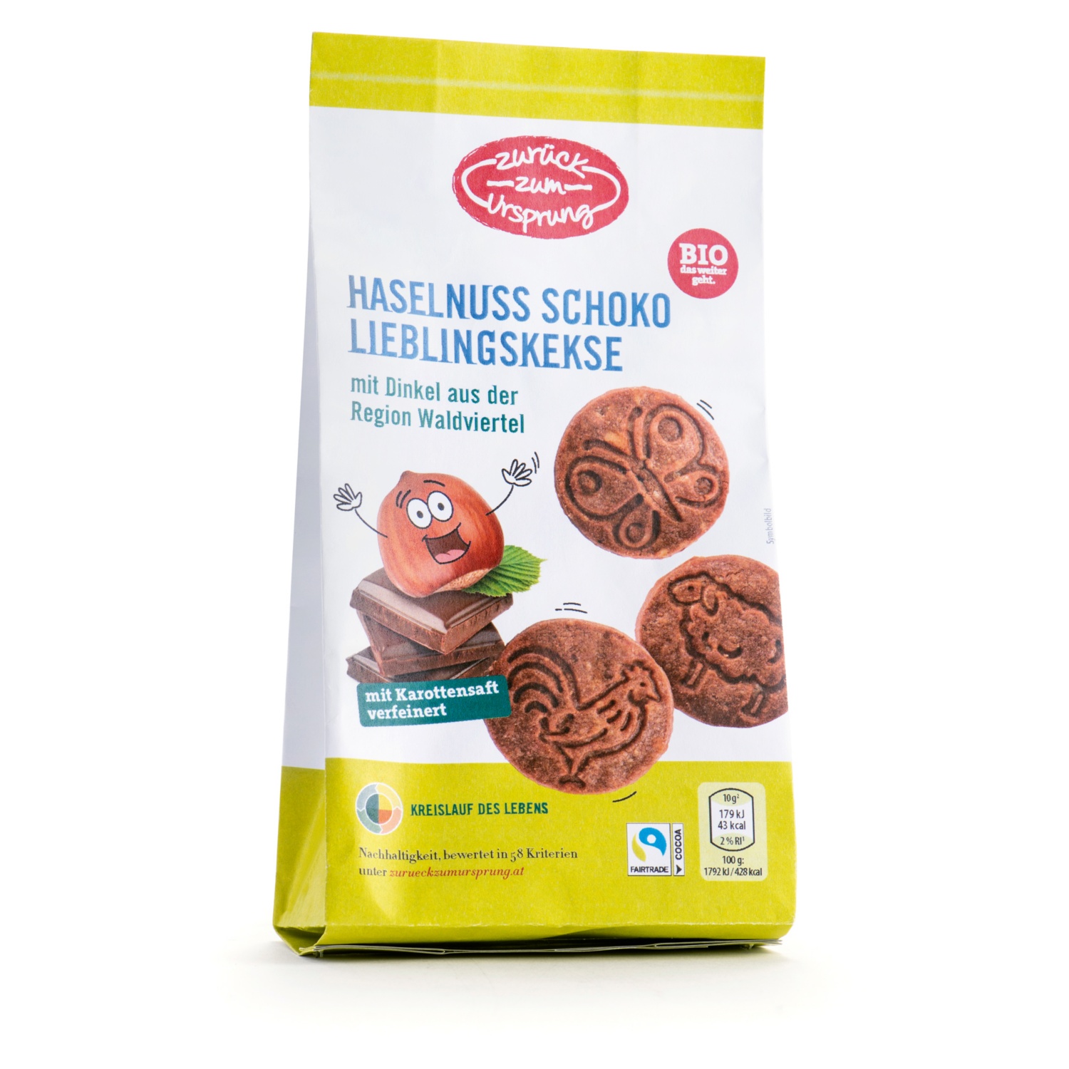 ZURÜCK ZUM URSPRUNG BIO-Dinkelkekse, Schoko-Nuss
