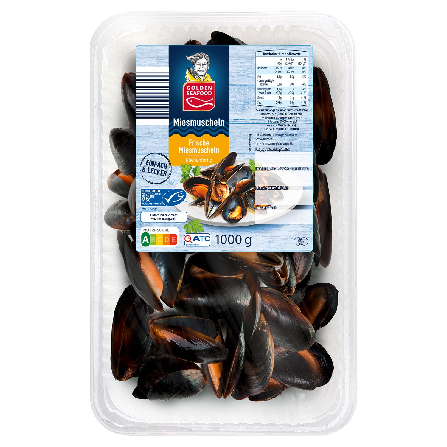 GOLDEN SEAFOOD Miesmuscheln 1 kg | ALDI SÜD