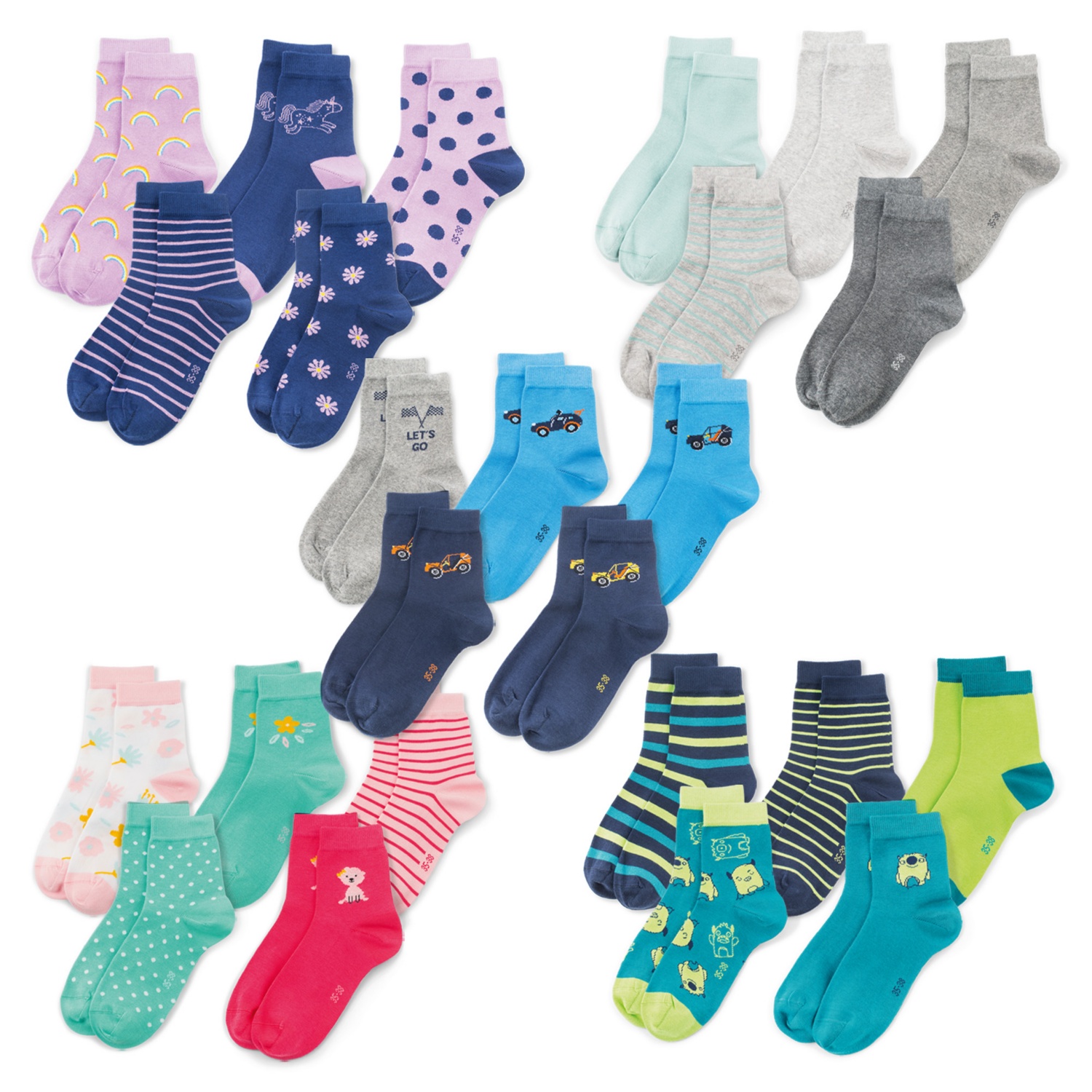 LILY & DAN Kinder-Socken, Baumwolle (BIO)