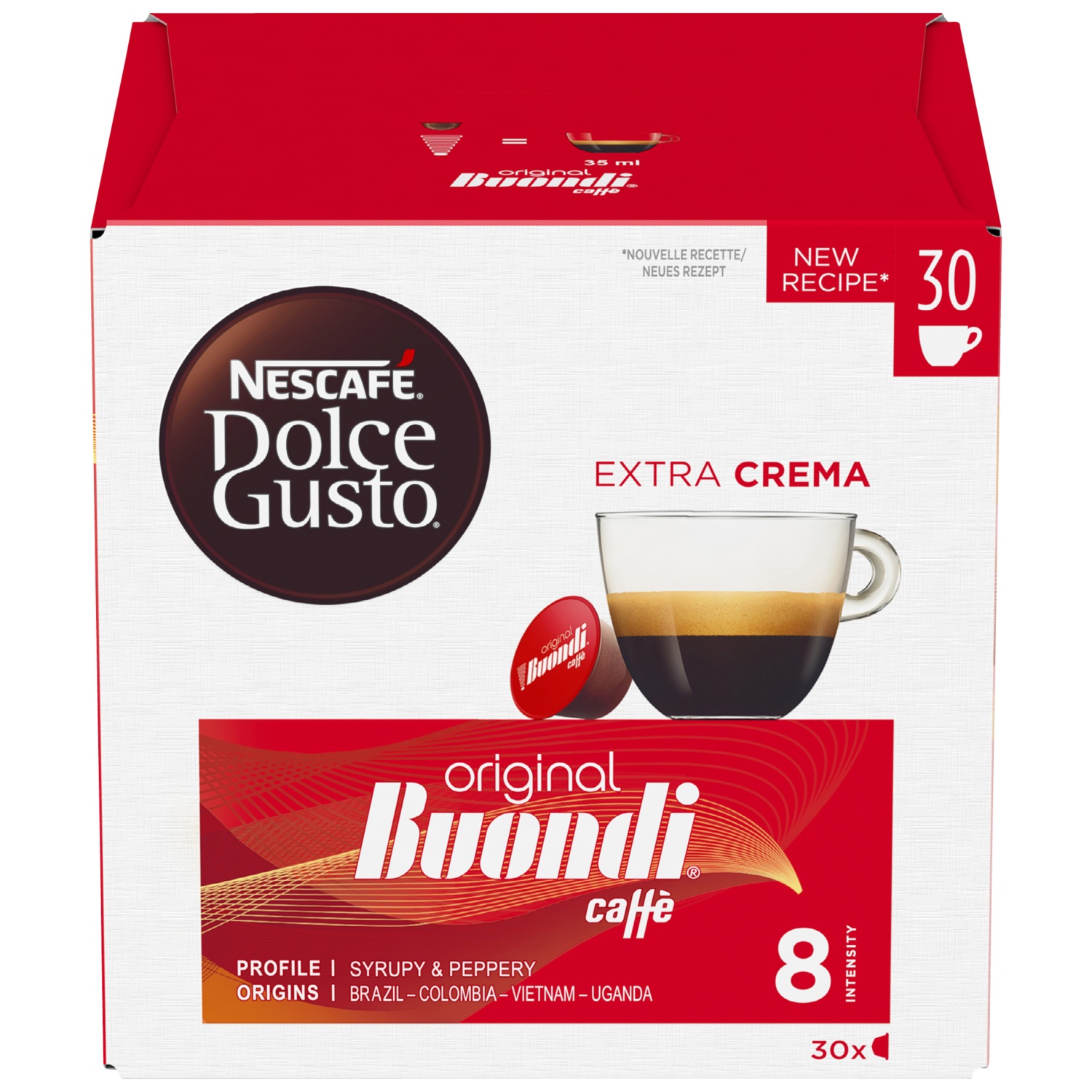 DOLCE GUSTO Nescafe Coffee pods 30, Buondi