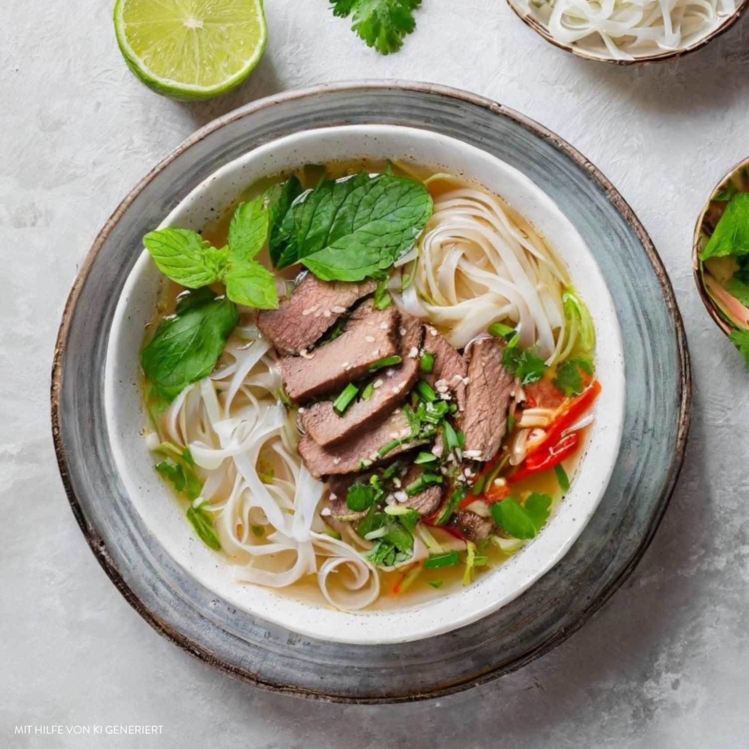 Vietnamesische Pho Suppe
