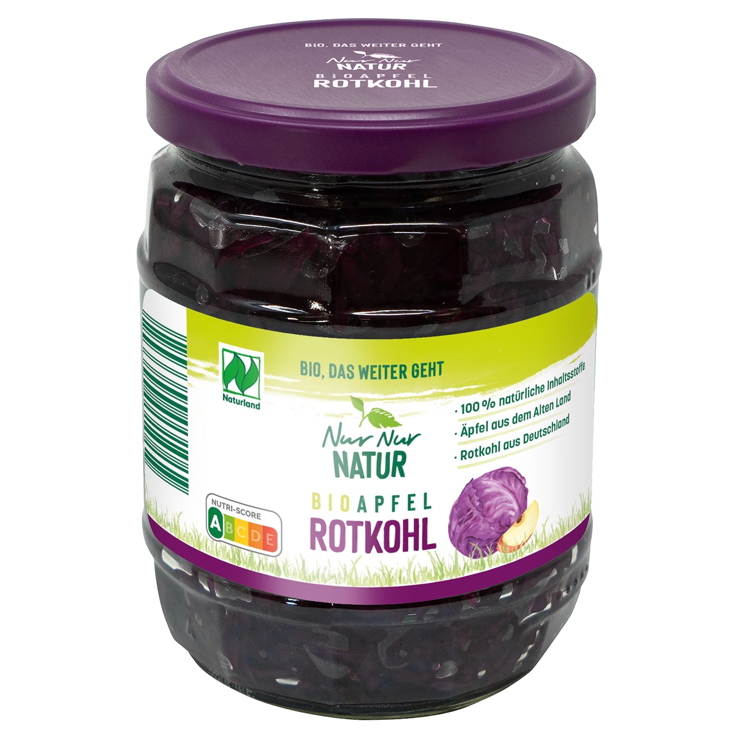 NUR NUR NATUR Bio Apfel Rotkohl 550 g