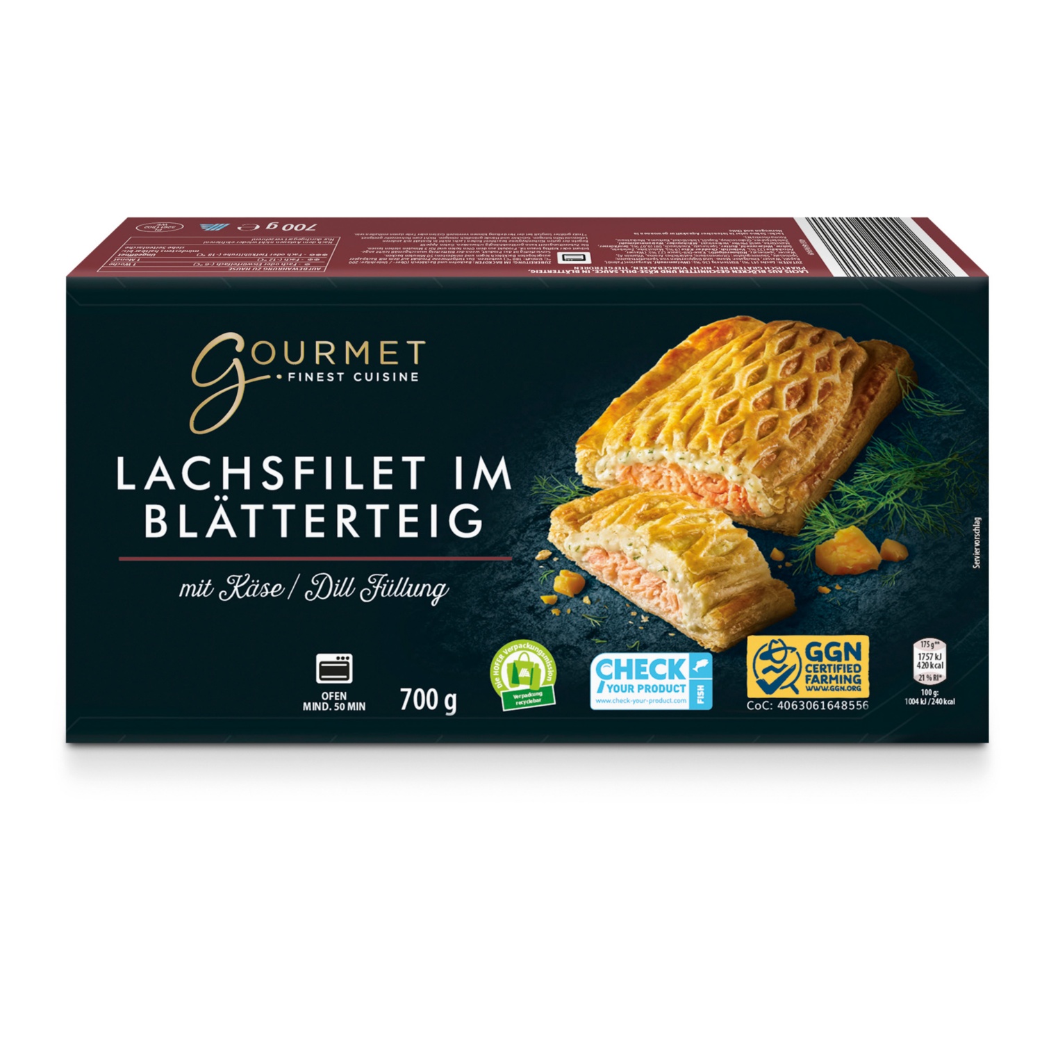 GOURMET FINEST CUISINE Lachs in Blätterteig, Käse & Dill