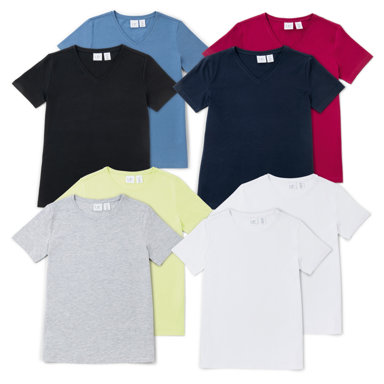 UP2FASHION, Damen-T-Shirts, Basic, 2er